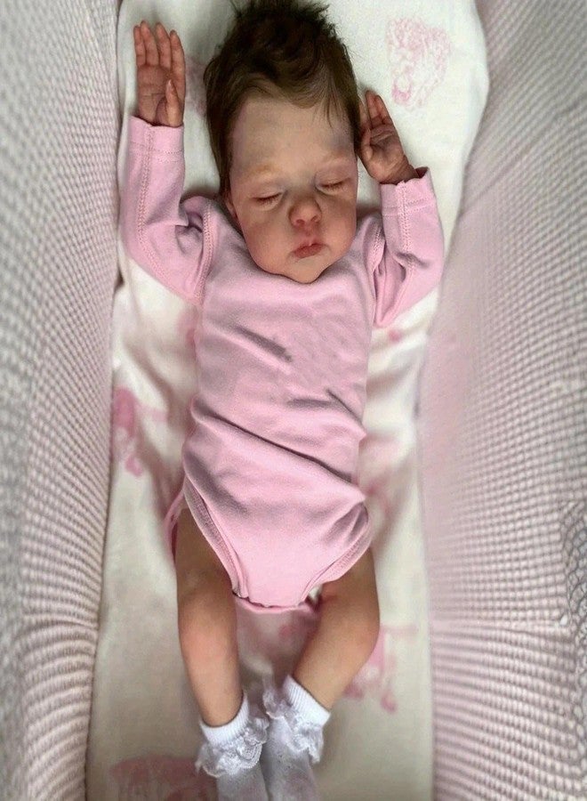 Anano Squishy 45cm Realistic Reborn Baby Dolls Silicone Baby Reborn Toddler Dolls Real Life Silicone Babies with Vivid Veins and Rosy Cheeks for Kids Creative Role-Play & Gift - Image 3